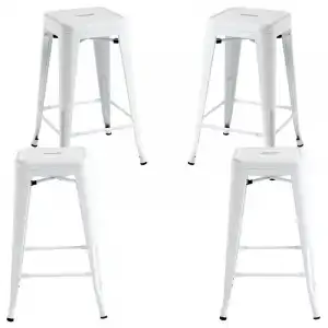 Packs Taburetes Bajos - Pack 4 Taburetes Torix Bajos - Blanco