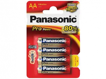 Pilas AA - Panasonic LR6 Pro Power, 4 uds