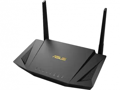 Router - ASUS RT-AX56U, WiFi 6, Dual Band, Hasta 1800 Mbit/s, MU-MIMO, 80 Mhz Ancho Banda, AiMESH, x2 USB