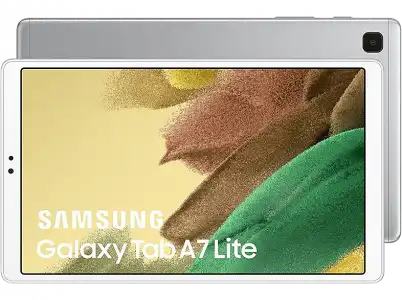 Tablet - Samsung Galaxy Tab A7 Lite, 32 GB, Plata, WiFi, 8.7", WXGA+, 3 GB RAM, MediaTek Helio P22T, Android