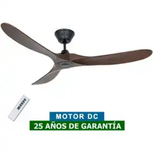 Ventilador De Techo Casafan 315217 Eco Genuino 152 Madera Maciza Natural/negro Mate