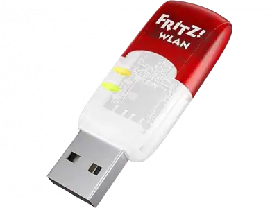 Adaptador Wi-Fi USB - AVM FRITZ!WLAN Stick AC 430 Dual Band, 433 Mbps, MU-MIMO, WPS, Blanco y Rojo