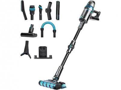 Aspirador escoba - Cecotec Rockstar 1500 Ultimate ErgoWet, 0.6 l, 680 W, 230 aW, Hasta 90 min, Azul y Gris