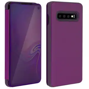 Avizar Funda Tapa Translúcida Efecto Espejo Violeta para Samsung Galaxy S10