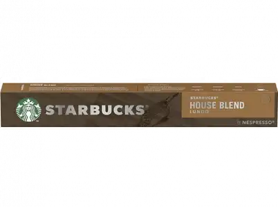 Cápsulas monodosis - Starbucks House Blend Lungo, 10 cápsulas, Intensidad 8, Para Nespresso