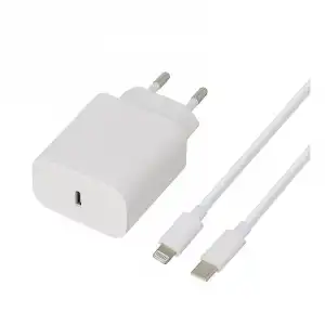 Cargador de red EDENWOOD 20W USB tipo C + Cable lightning blanco