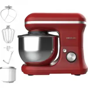 Cecotec Cecomixer Merengue 1200 Ice-Cream Batidora Amasadora para Helados 5L Roja