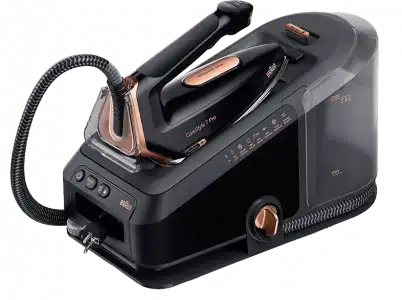 Centro de planchado - Braun Carestyle 7 Pro IS7286BK, 2.700 W, 8 bar, 650 g/min, Suela eloxal plus, Antical, Negro