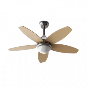 Evvo Ventilador De Techo Con Luz Y Mando V416 Wood, Silencioso, Ø106cm, Acabado Madera, 5 Aspas, 3 Velocidades, 55w, Temporizador, Función Invierno-