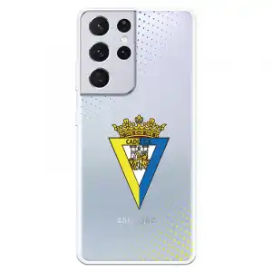 Funda Licencia Oficial Cádiz CF Escudo Transparente para Samsung Galaxy S21 Ultra