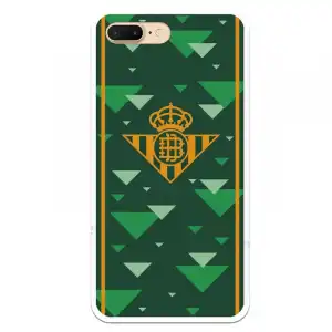 Funda Licencia Oficial Real Betis Balompié Escudo Amarillo Fondo Verde para iPhone 7 Plus