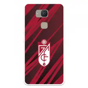 Funda Para Bq Aquaris Vs Oficial Del Granada Cf Escudo - Líneas Rojas Y Negras - Licencia Oficial Del Granada Cf