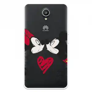 Funda Para Huawei Ascend Y635 Oficial De Disney Mickey Y Minnie Beso - Clásicos Disney