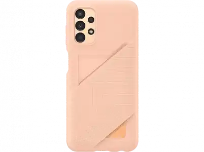 Funda - Samsung Card Slot Cover, Para Galaxy A13 4G, Tarjetero, Silicona, Trasera, Peach