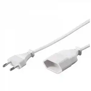 Goobay Cable de Alimentación para Extensión CEE 7/16 5m Blanco