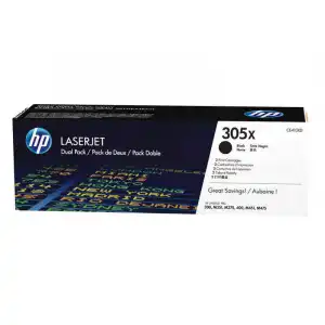 HP Dual Pack 305X Tóner Original Laserjet Alta Capacidad Negro