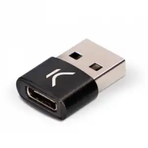 Ksix Adaptador Mini USB-A/USB-C Negro