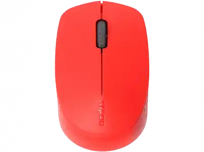 Ratón inalámbrico - Rapoo M100 Silent, Clic silencioso, 1300 ppp, Bluetooth 3.0, 4.0, 2.4 GHz, Rojo