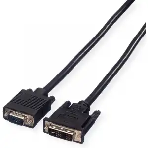 Value Cable DVI 18+5 a VGA HDB15 Macho/Macho 5m Negro