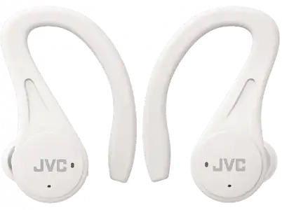 Auriculares deportivos - JVC HA-EC25TWU Bluetooth, Autonomía 30 h, Micrófono, Asistente voz, Blanco