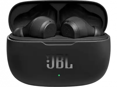 Auriculares True Wireless - JBL Wave 200 TWS, Wireless, De botón, Bluetooth 5.0, Hasta 20 h, IPX2, Negro