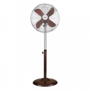 Bastilipo - Palma Ventilador De Pie Redondo, 50 W, Acero Inoxidable, 3 Velocidades, Chocolate