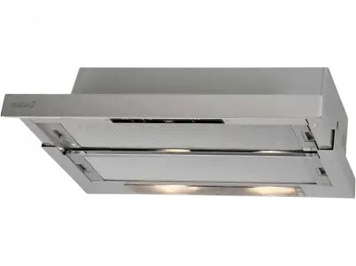 Campana - Cata TF-5260, 60 cm, 325 m³/h, dB, 2 Motores, 301 Pa, 3 Niveles de extracción, Inox