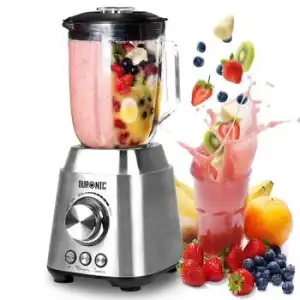 Duronic Bl102 Batidora De Vaso 1000w Con Función Pulso, Picar Hielo Y Smoothie - Jarra De Cristal De 1,5 L - Cuchillas Desmontables|ideal Para Hacer