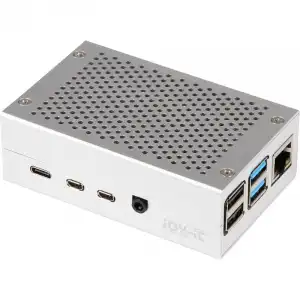Joy-It RB-AlucaseP4+01 Carcasa Aluminio para Raspberry Pi 4 B