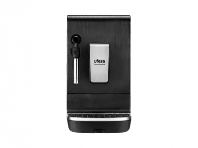 Cafetera superautomática - Ufesa Sensazione CMAB200.101, 20 bar, 1550 W, 2 tazas de café, Control táctil, Ajuste dureza del agua, Negro