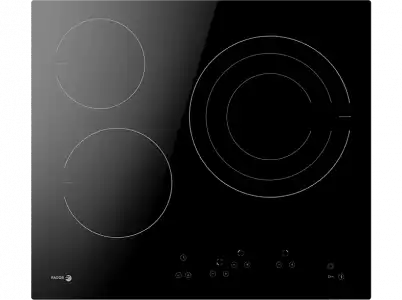 Encimera - Fagor 3VFT-330AC, Inducción, Integrable, 3 zonas, Zona triple, Hervido automático, Negro