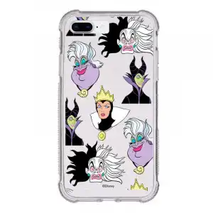 Funda Oficial de Disney Villanas Patrón Brillantina para iPhone 7 Plus