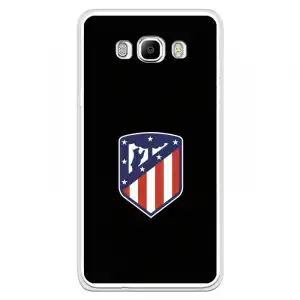 Funda Para Samsung Galaxy J7 2016 Del Atleti Escudo Fondo Negro - Licencia Oficial Atlético De Madrid