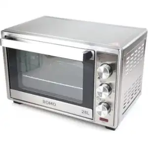 Horno Eléctrico Sobremesa Convención Y Rustidor 28l. 2000w. Temperatura Hasta 230oc, Temporizador Con Apagado 60min. Color Acero