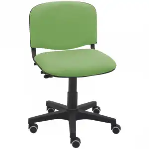 La Silla de Claudia Milano Silla de Oficina Giratoria Tapizada Altura Ajustable sin Reposabrazos y con Ruedas Verde