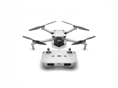 Mini Drone - DJI 3, Control remoto RC, 48 megapixel, 38 min, Vídeo 4K, Gris