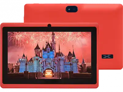 Tablet - DAM Q75X Pro, Rojo, 8 GB, 7" WSVGA, 1 GB RAM, MTK Quad Core, Doble cámara, Android