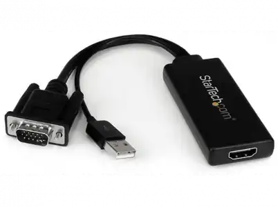 Adaptador - StarTech.com VGA2HDU Conversor VGA a HDMI con USB Audio y Alimentacion