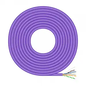 Aisens Cable de Red RJ45 LSZH Cat 6 UTP Rígido AWG23 CCA (Aleación) Violeta 500m