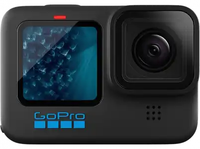 Cámara deportiva - GoPro Hero 11 Black, 5.3K, 24.7 MP, SuperFoto, HDR, HyperSmooth 5.0, Slo-Mo x8, Sumergible 10m, Negro