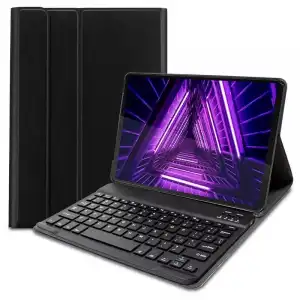 Cool Funda Polipiel Negra con Teclado Bluetooth para Lenovo Tab M10 Plus/FHD Plus 2ª Gen/ Tab K10 10.3"