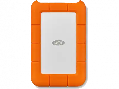 Disco duro 1 TB - LaCie Rugged, USB-C, Naranja