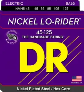 Juego De Cuerdas Para Bajo Dr Nmh5-45 Nickel Lo-rider