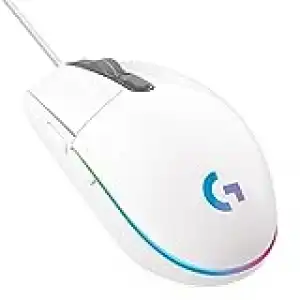 Ratón gaming - Logitech G203 Lightsync, 2da Gen, 8000DPI, Botones personalizables, RGB, Blanco