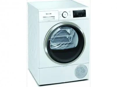 Secadora - Siemens WT47URH1ES, Bomba de calor, 8 kg, Home Connect, 14 programas, LED táctil, Blanco