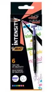 Set 6 rotuladores BIC Intensity Highlighters Doble punta fina