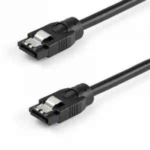 StarTech Cable SATA Redondeado Conectores con Pestillo 6Gbs 60cm