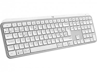 Teclado inalámbrico - Logitech MX Keys S, Bluetooth, USB, Teclas programables, Retroiluminación, Multidispositivo, Windows/Mac, Blanco