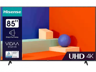 TV LED 85" - Hisense 85A6K, UHD 4K, Dolby Visión HDR, DTS Virtual X, Modo deporte, Negro