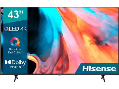 TV QLED 43" - Hisense 43E7HQ, UHD 4K, Quantum Dot Colour, Dolby Vision, Decodificación HDR10+, Triple sintonizador, Gris